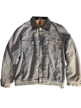 NWT Stüssy x Levi’s Embossed Denim Jacket - Size Large